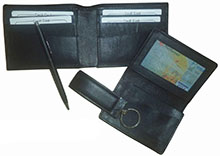 Set of Mens Wallet+Card Holder+Pen