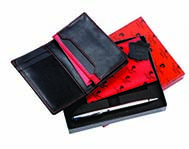 Leather Business Card Holder + Pen